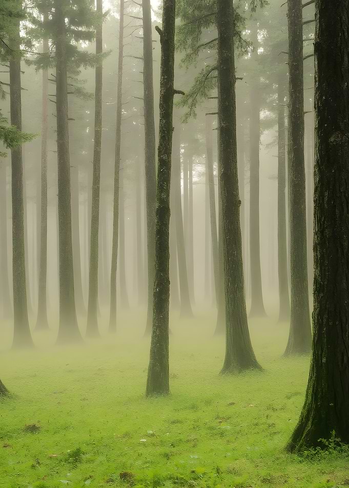 Misty Forest Landscape