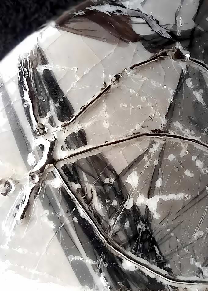 Monochrome Glass – Modern Abstract Texture – Abstract Porcelain #51