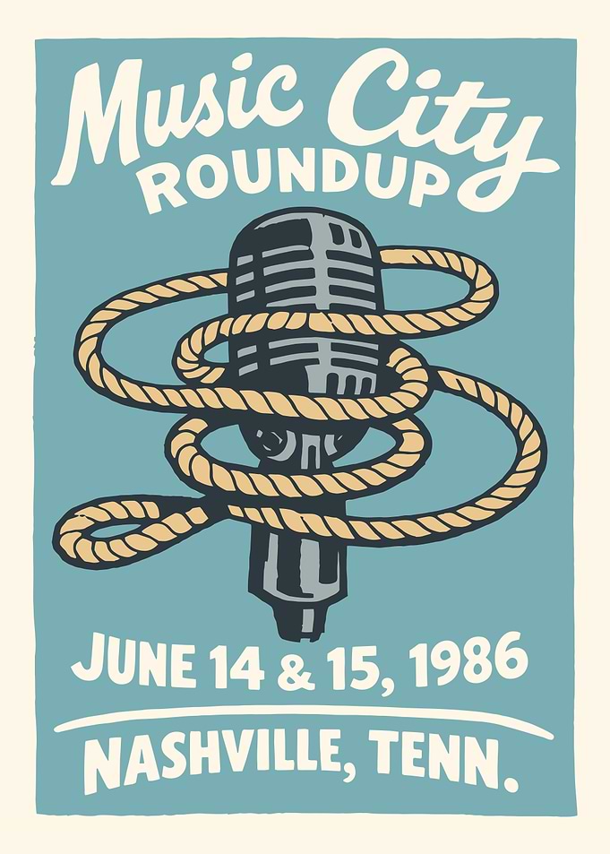 Music City Roundup Vintage Poster