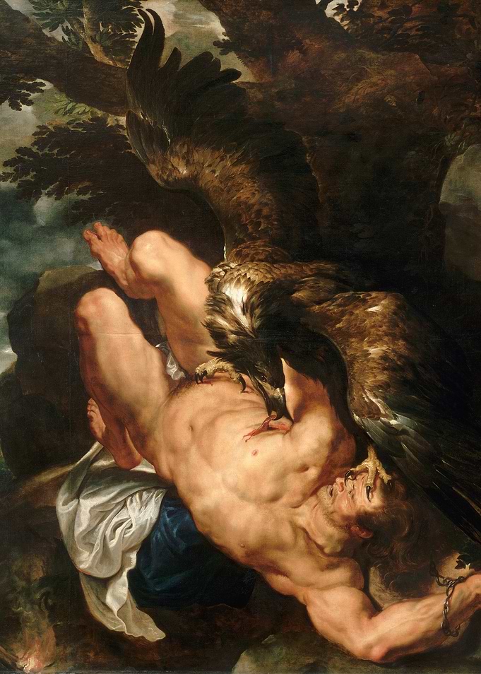 Prometheus Bound by an Eagle