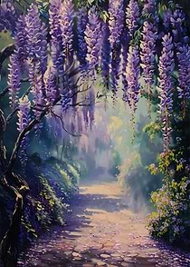 Wisteria Path Painting