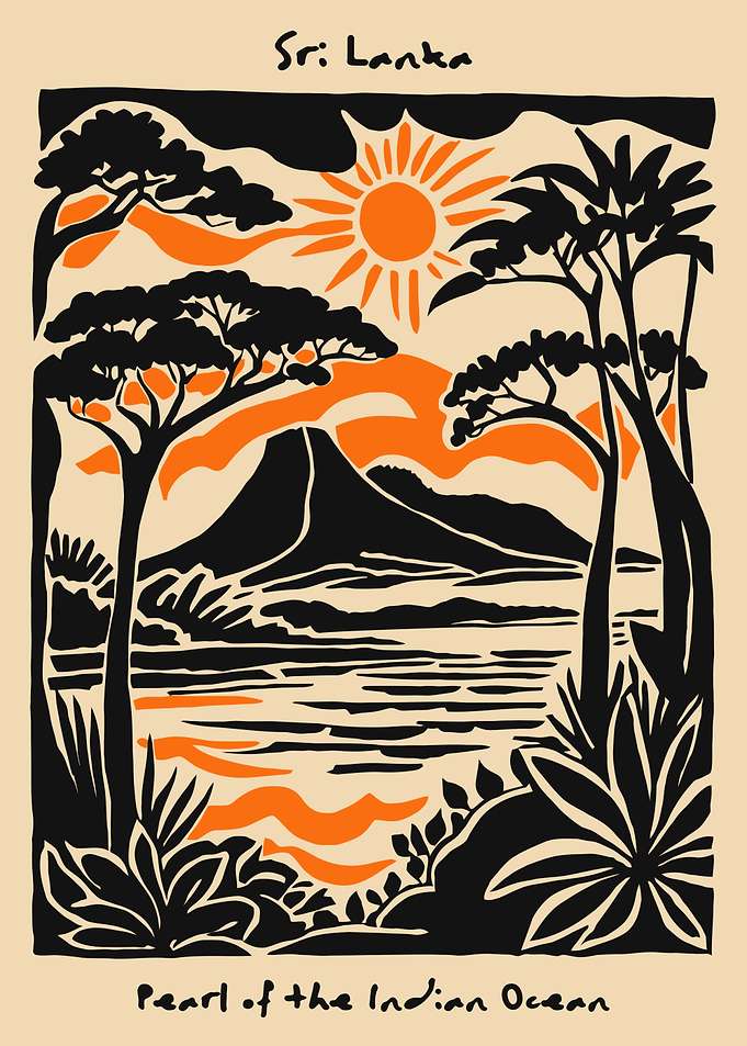 Sri Lanka Landscape Art Print