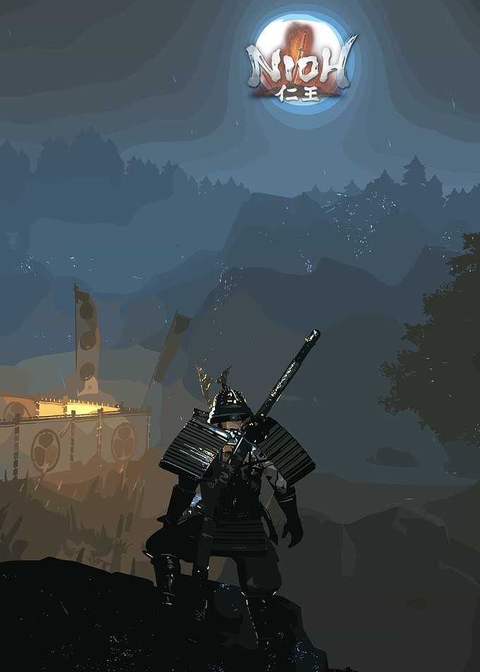 Nioh Samurai Pixel Art