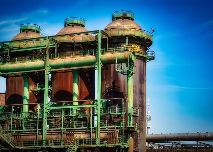 Industrial Plant with Tanks and Structures