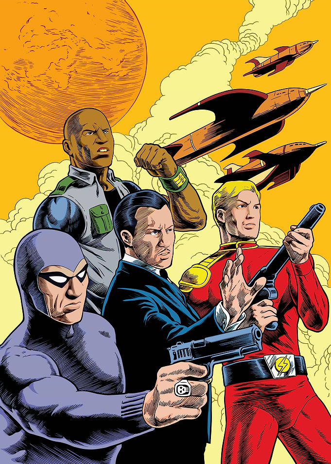 Retro Sci-Fi Comic Book Cover