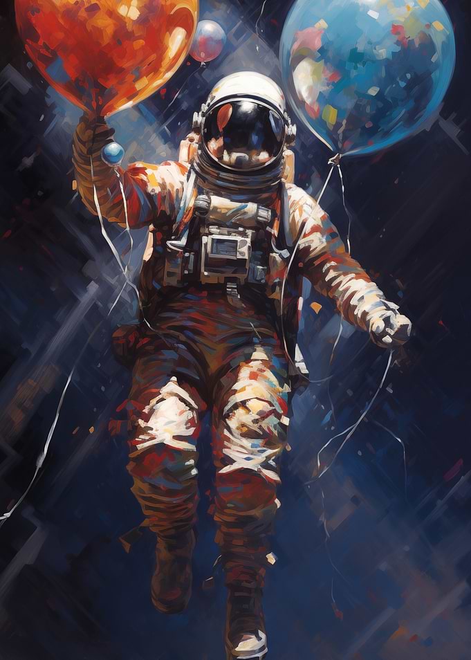 Astronaut with Balloons