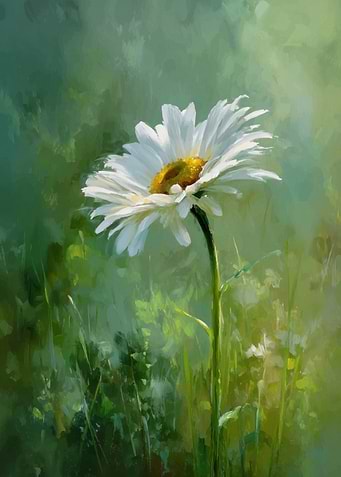 Daisy Flower Painting