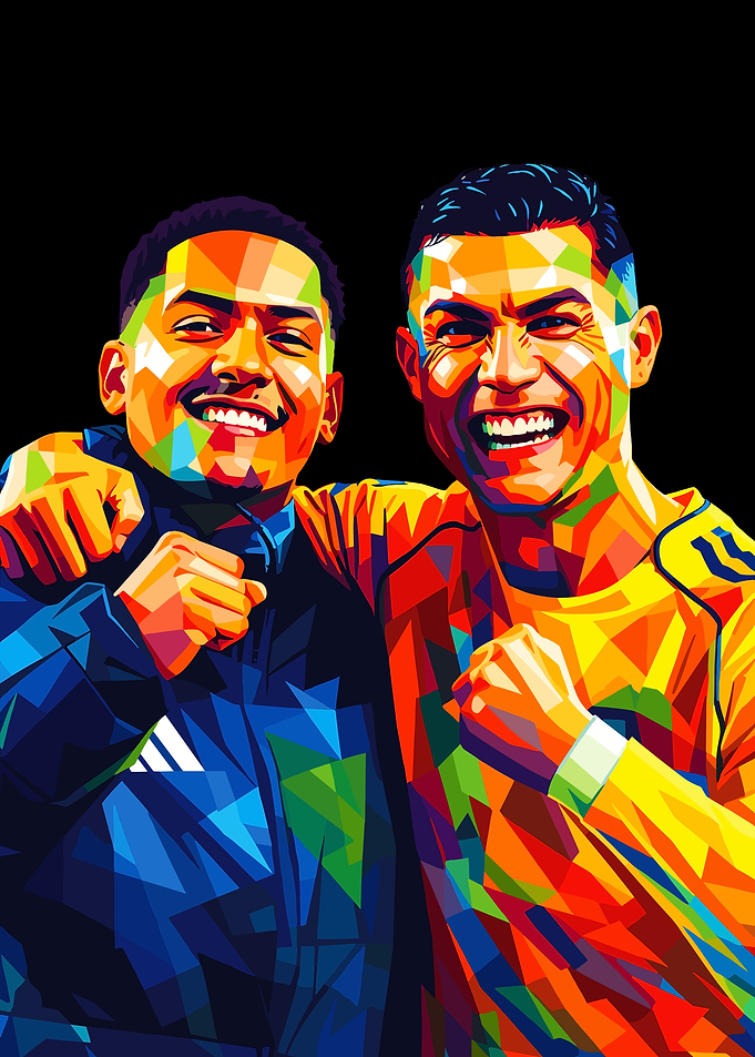 Cristiano Ronaldo and Friend Pop Art
