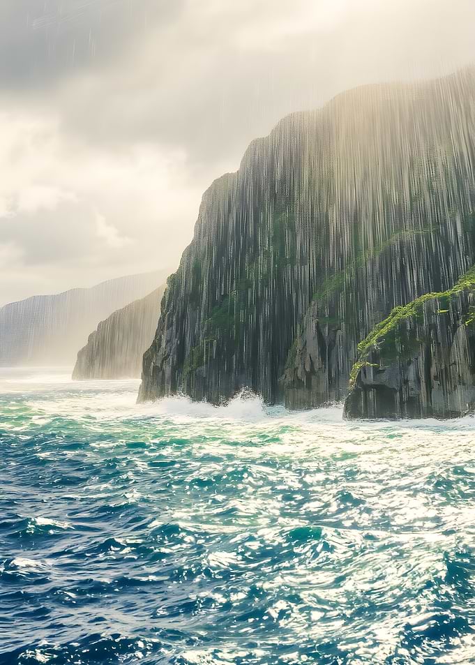 Coastal Cliffs and Ocean Waves