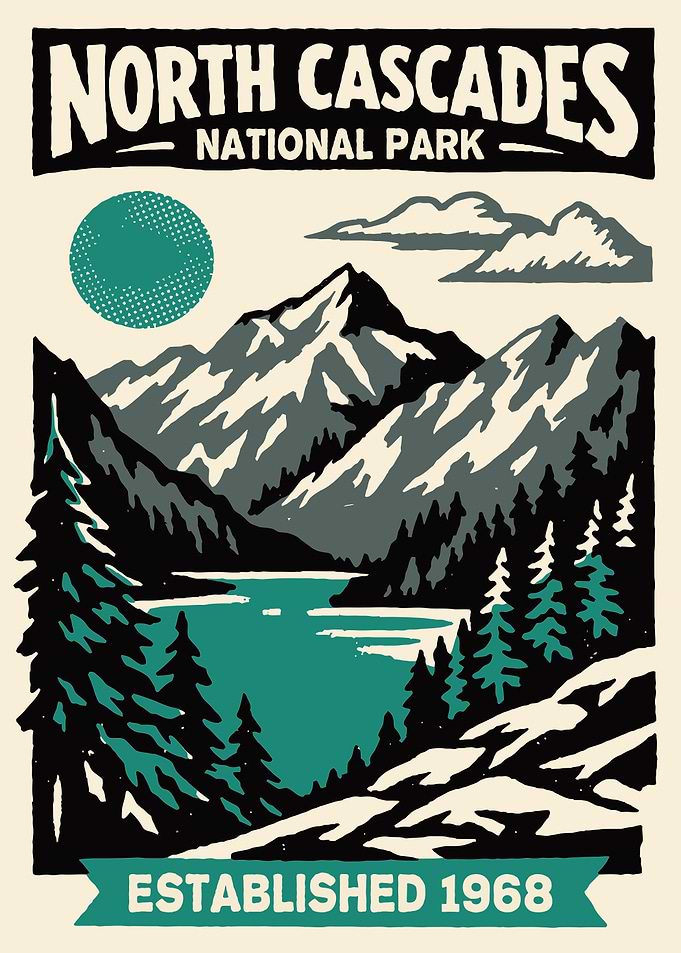 North Cascades National Park Poster