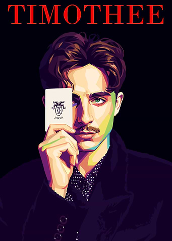 Timothee Chalamet Joker Card Portrait