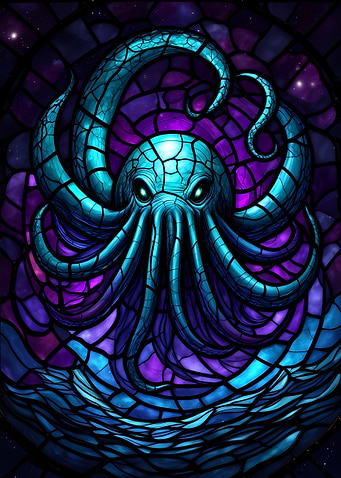 Stained Glass Octopus