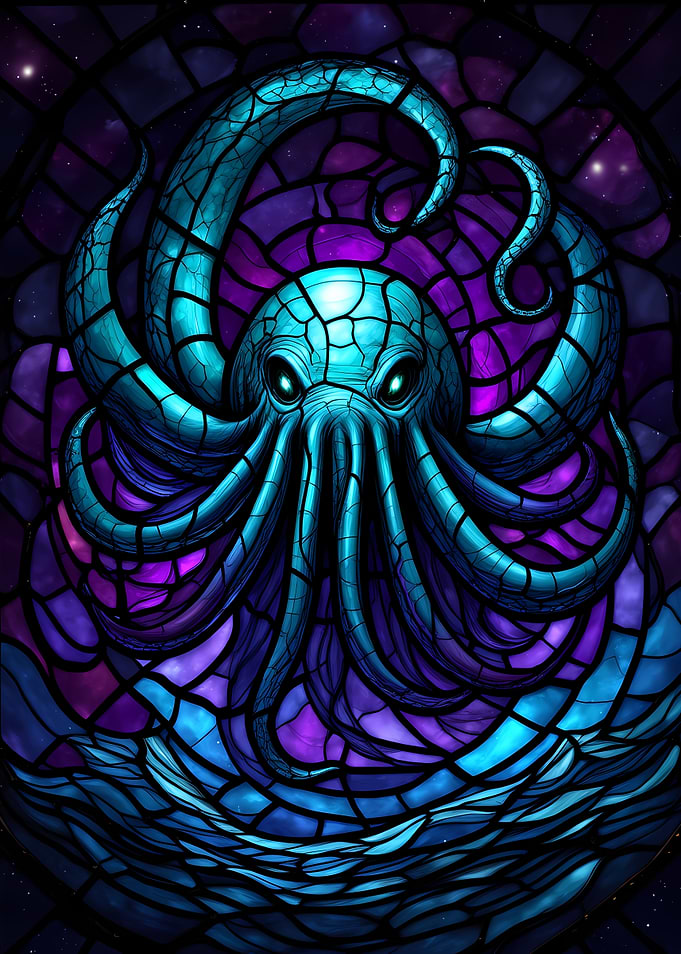 Stained Glass Octopus