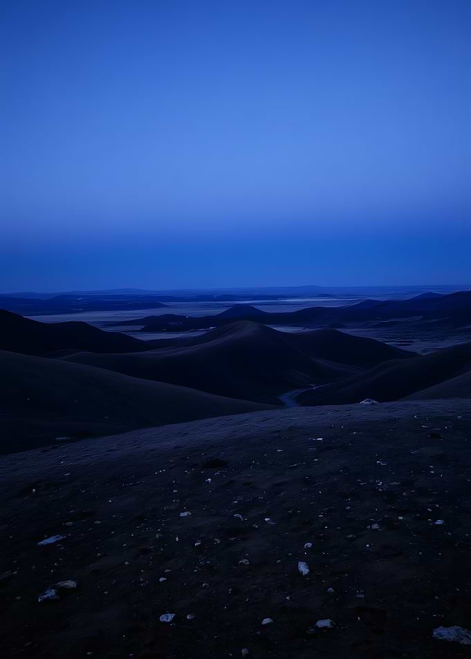 Blue Mountain Landscape at Dusk