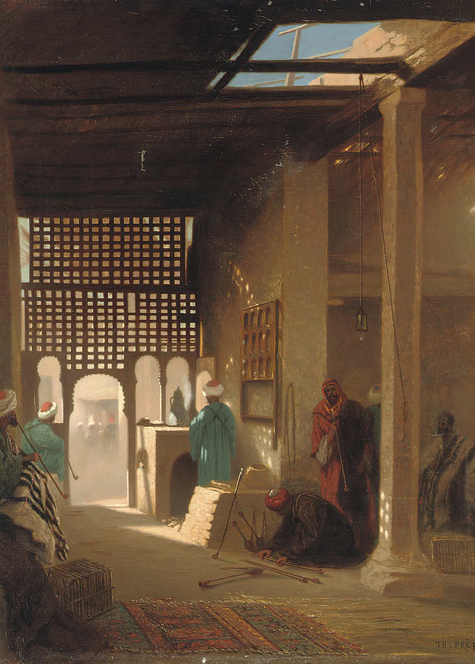 Orientalist Interior Scene with Figures