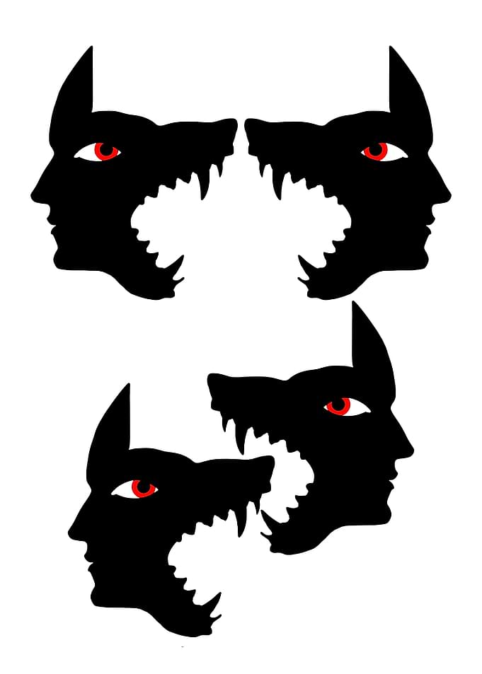 Wolfman Silhouette Pattern