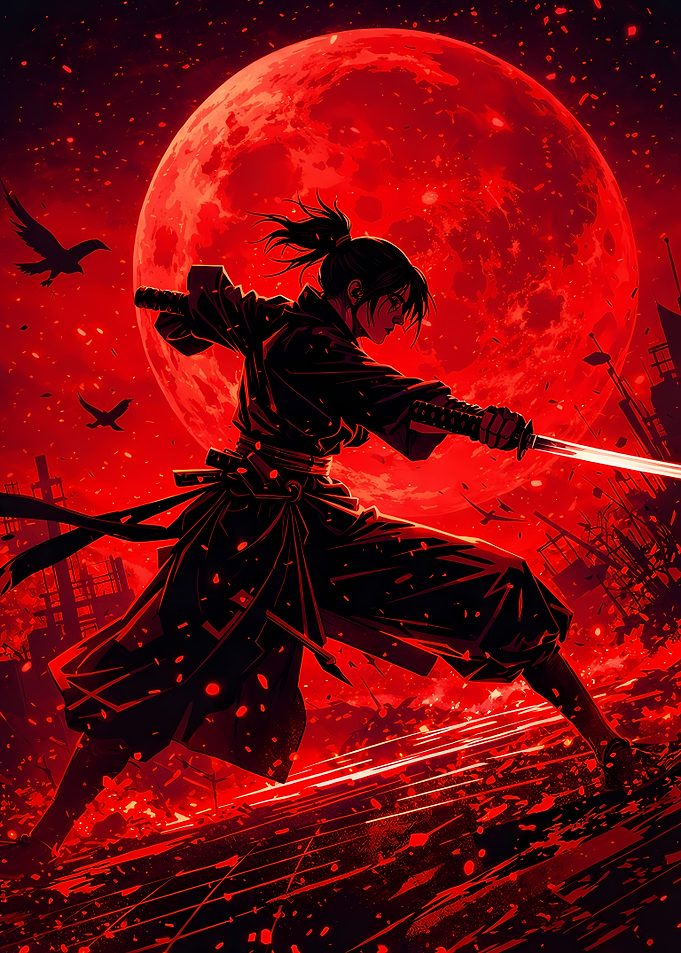 Samurai under the Red Moon
