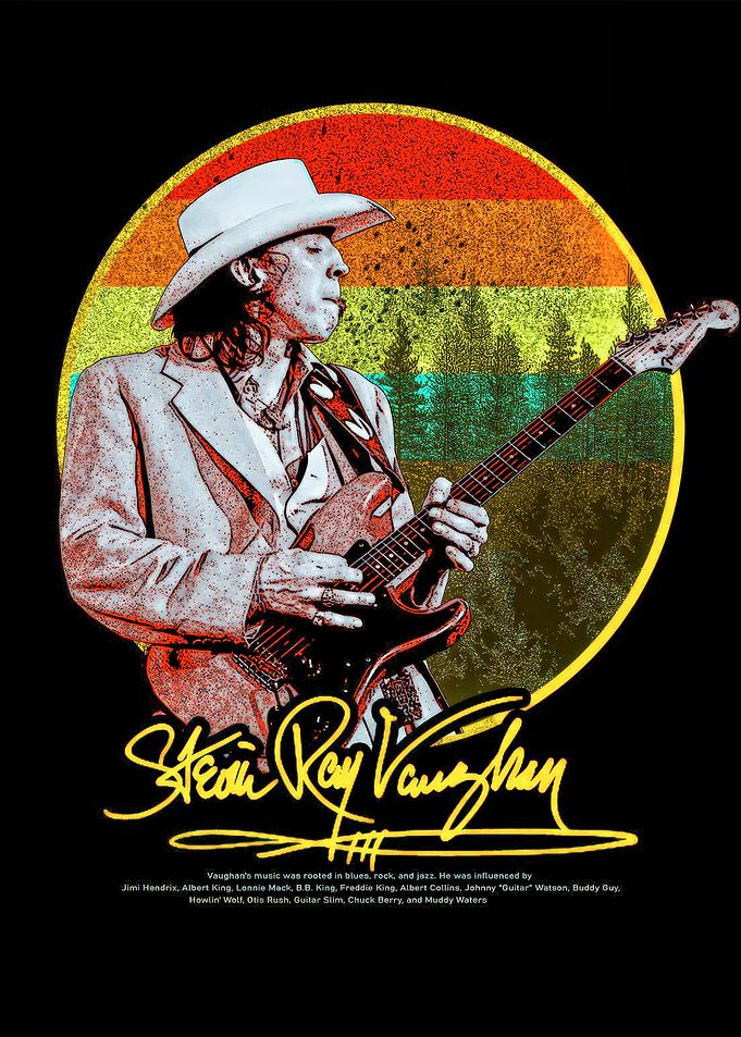 Stevie Ray Vaughan Guitarist Portrait