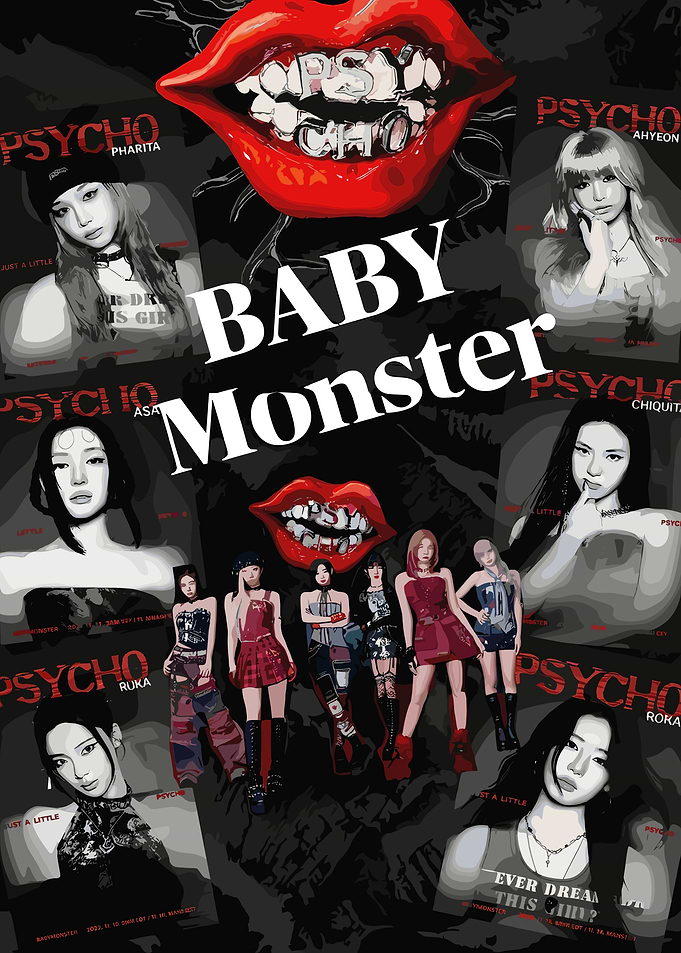 Baby Monster Psycho Group Poster
