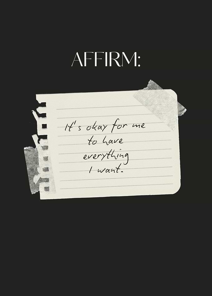 Affirmation: It's okay for me, positive Thinking