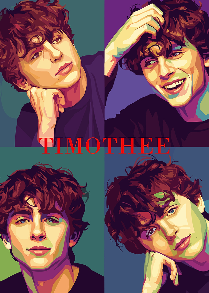 Timothée Chalamet Pop Art Portrait