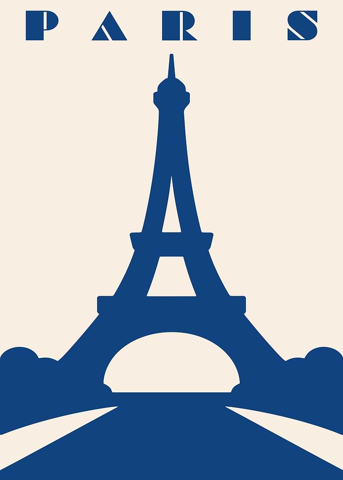 Paris Eiffel Tower Minimalist Poster
