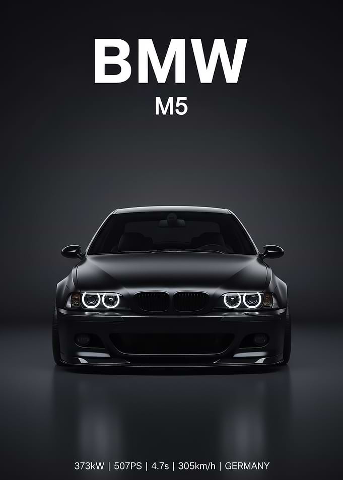 BMW M5 e39 Dark Car Portrait
