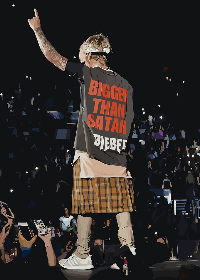 Justin Bieber Concert Crowd Illustration