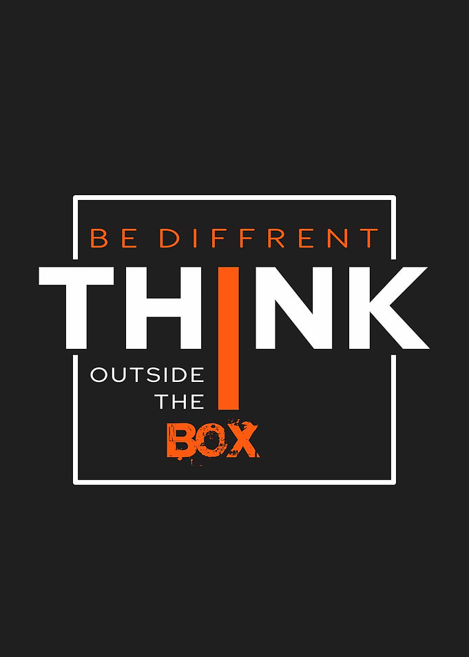 Think Outside the Box Typography Art