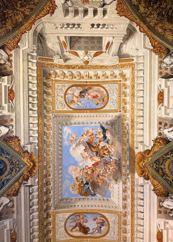 Ornate Ceiling Painting with Angels