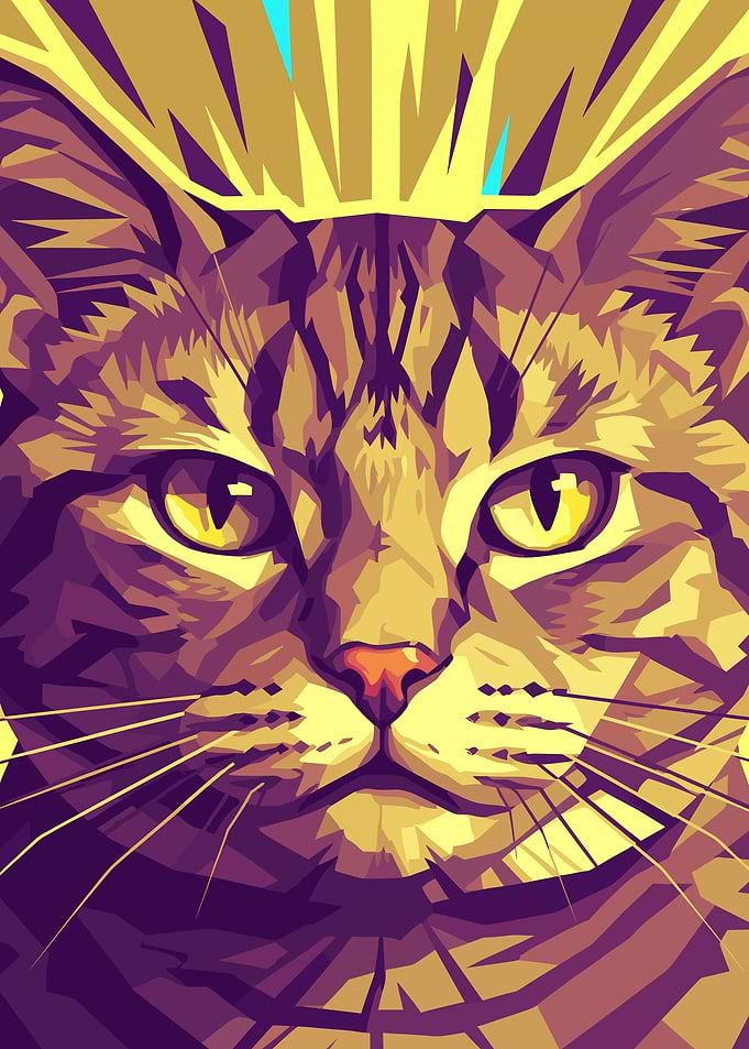 Abstract Cat Portrait