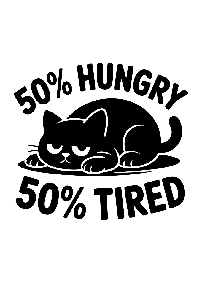 Hungry Tired Cat