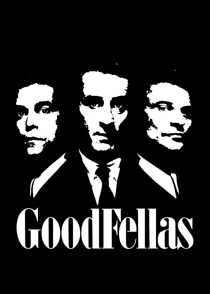 Goodfellas Movie Poster Black and White