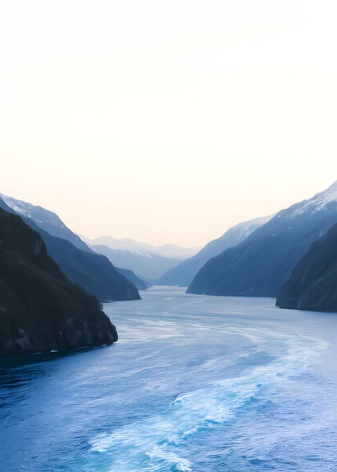 Blue Fjord Landscape