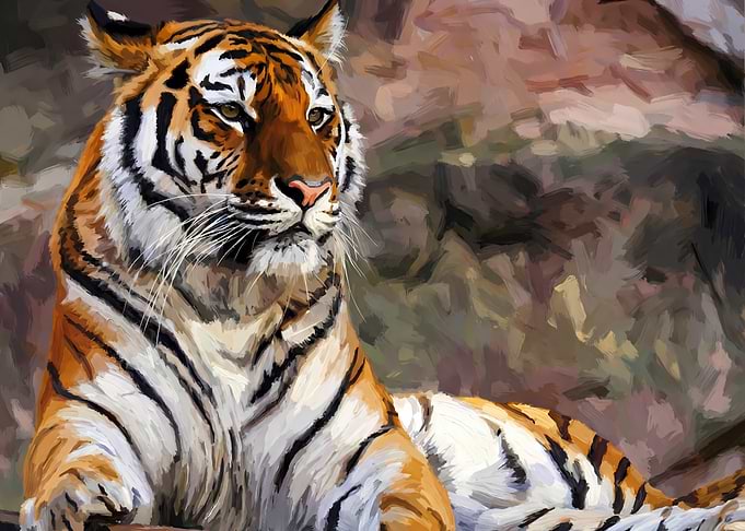 Tiger Portrait Painting