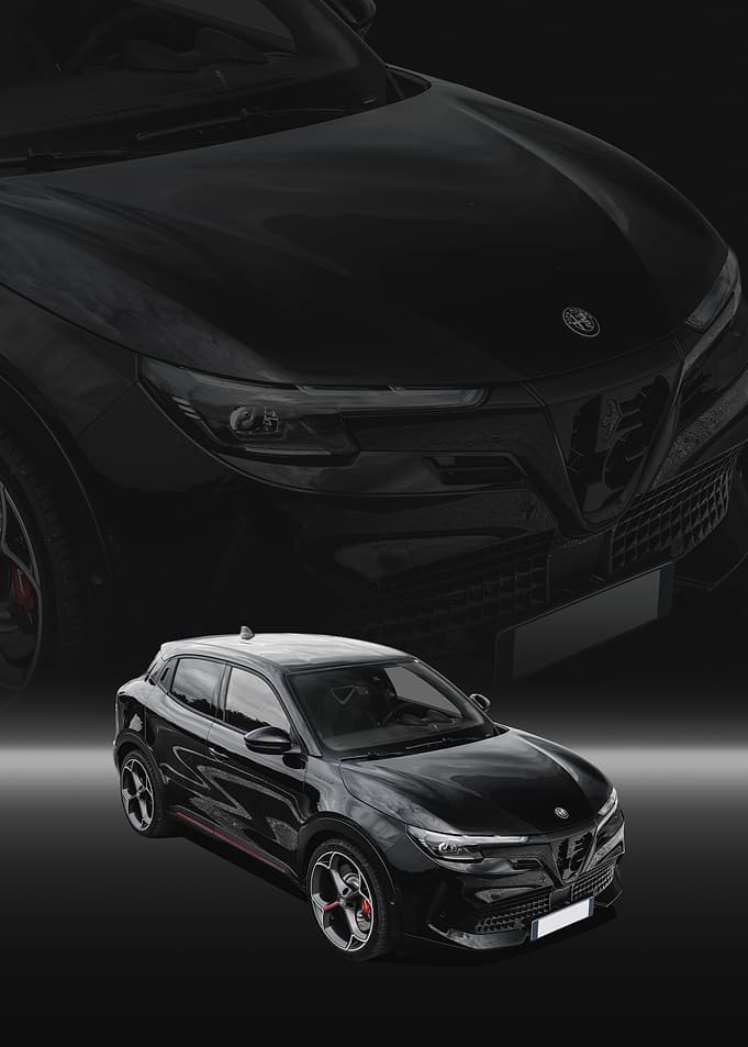 Black Alfa Romeo Junior Car