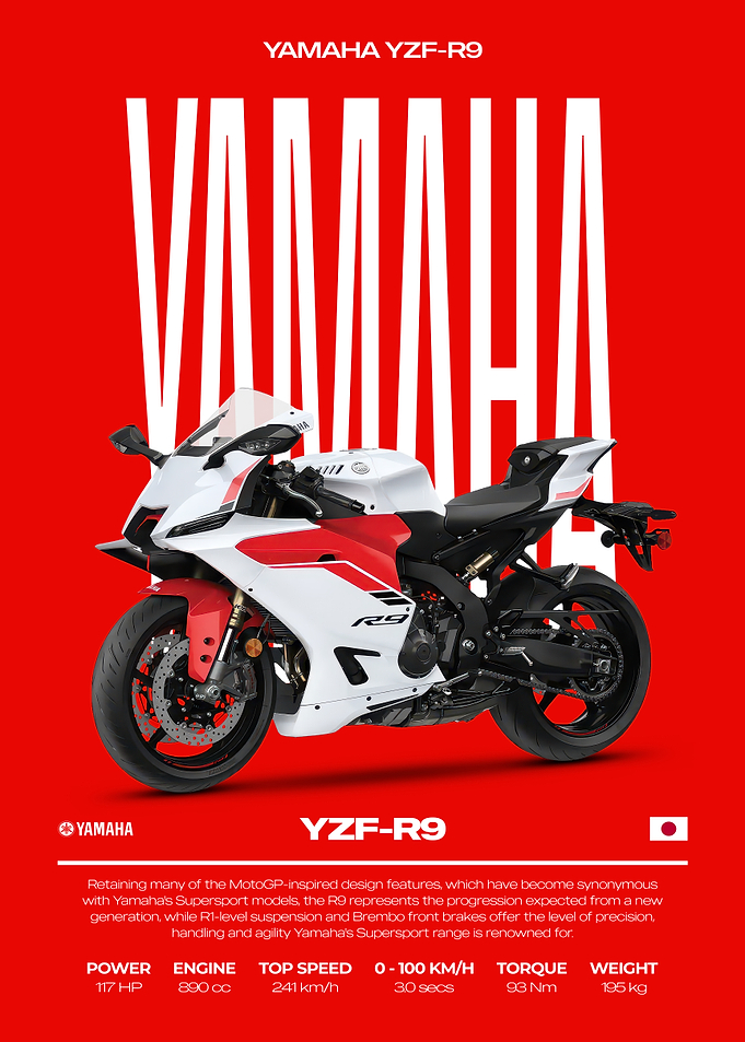 Yamaha YZF-R9 Motorcycle Poster