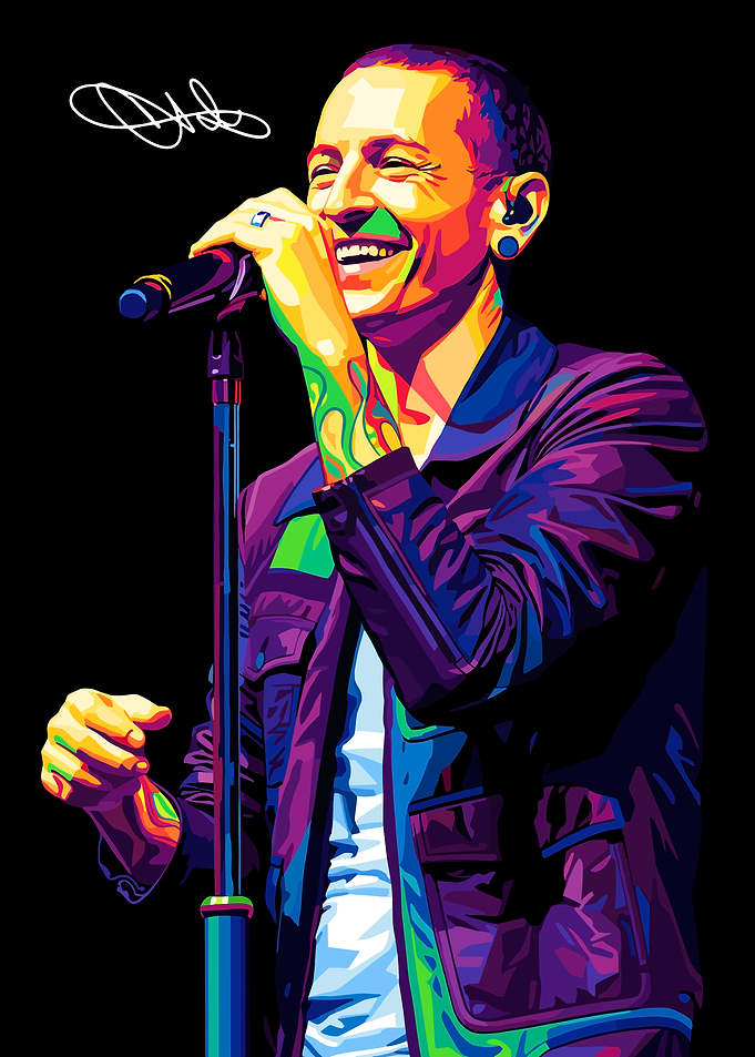 Chester Bennington Colorful Portrait