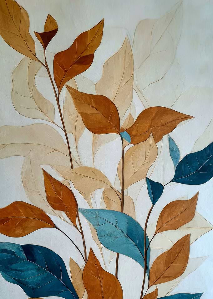 Abstract Leaves Painting