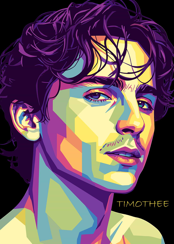 Timothée Chalamet Pop Art Portrait