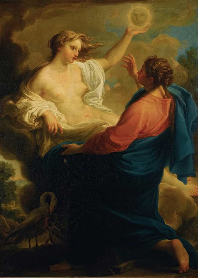 Allegory with Woman and Sun Painting