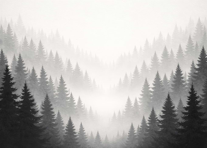 Misty Forest Landscape