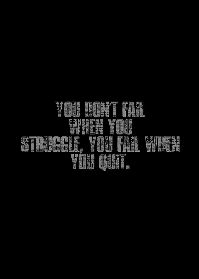 Inspirational Quote on Black Background