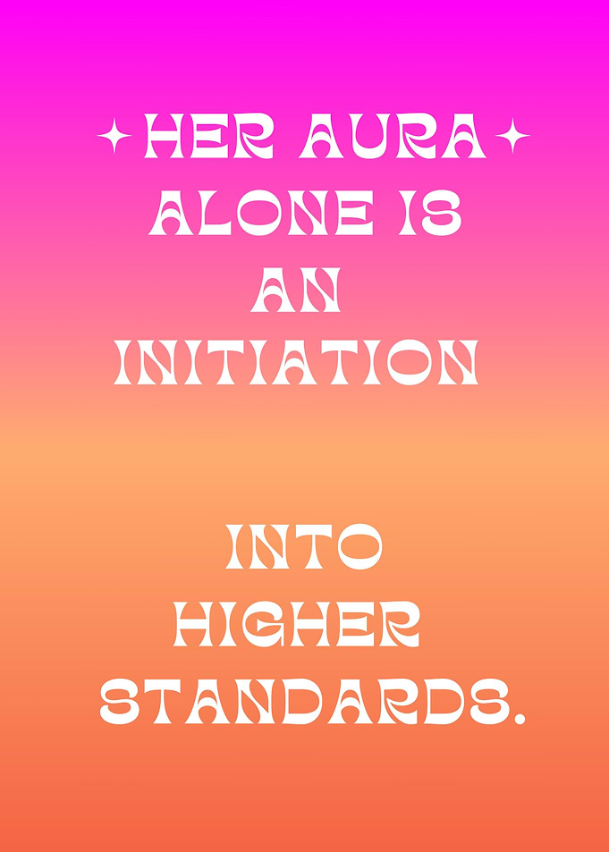 Her Aura: Motivational Text Art