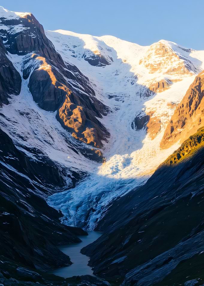 Snowy Mountain Glacier Landscape