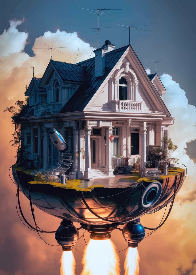 Flying House in the Sky