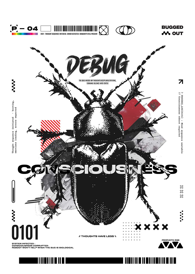 Debug Consciousness Bugged Out Poster