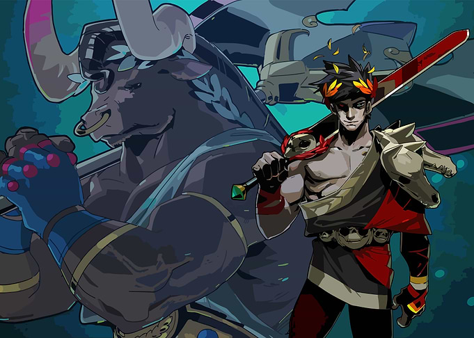 Hades game characters: Asterius and Zagreus
