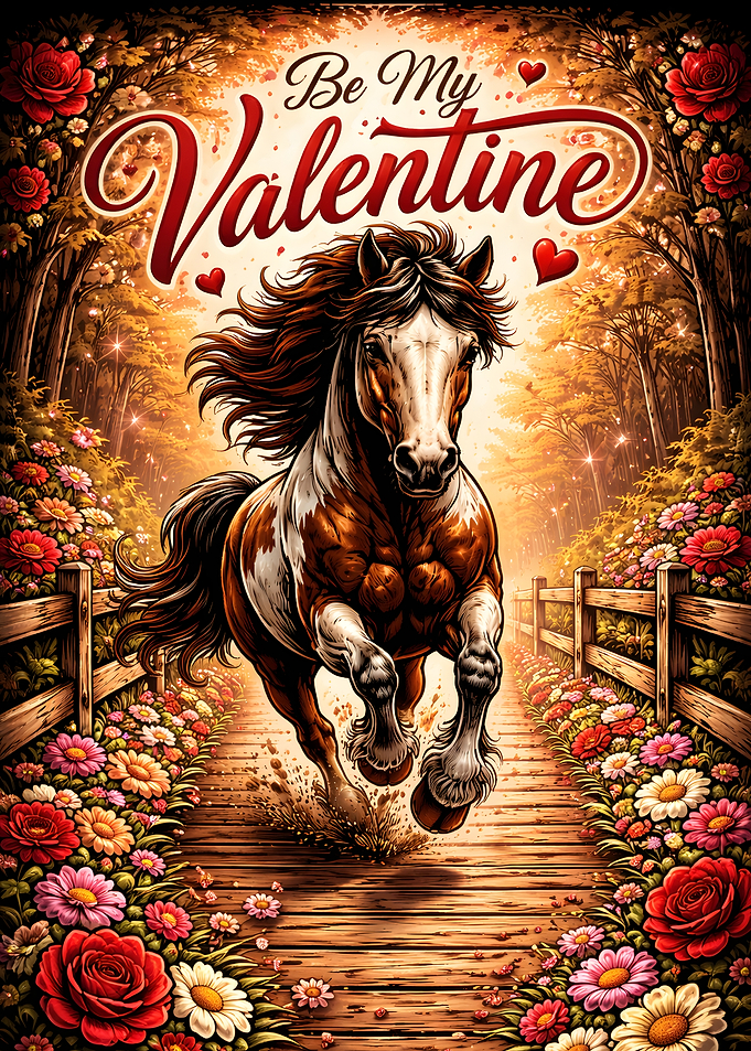 Be My Valentine – Romantic Fantasy Horse Art