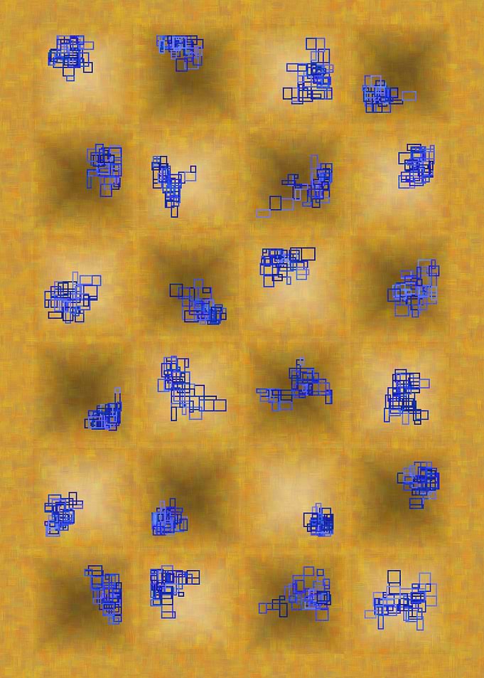 Abstract Blue Squares on Textured Background